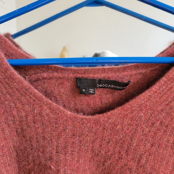 360 CASHMERE 100% Cashmere Cropped Knit Scoop Sweater US XS - Picture 2 of 4